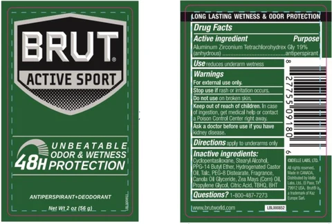 BrutACTIVE SPORT packaging
