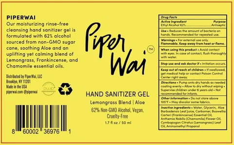 piperwaiHandSanitizerLemongrass 포장