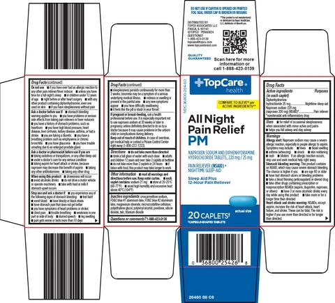 topcare all night pain relief pm 포장