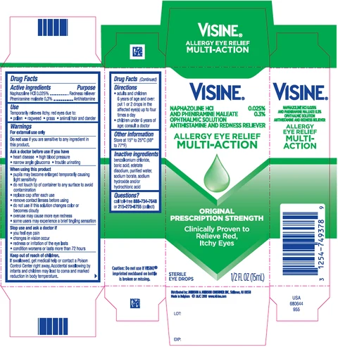 Visine Allergy Eye Relief Multi-Action 포장