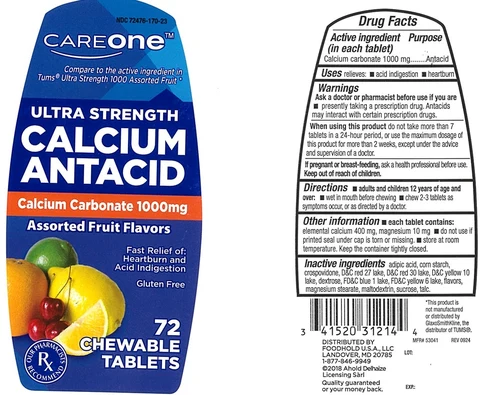 Ultra Strength Antacid Assorted Fruit 포장