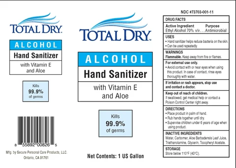 TotalDry Hand Sanitizer 포장
