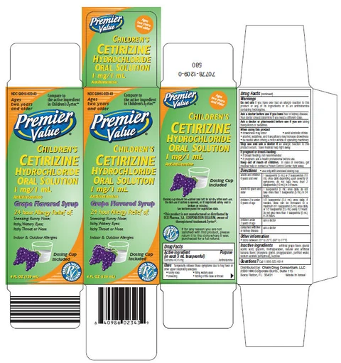 Childrens Cetirizine Hydrochloride packaging