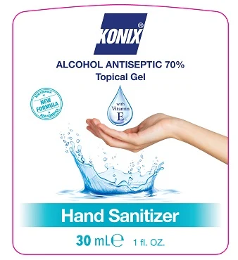 Konix Hand Sanitizer Gel packaging