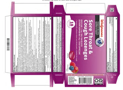 Walgreens Mixed Berry Benz-Dex Lozenges packaging