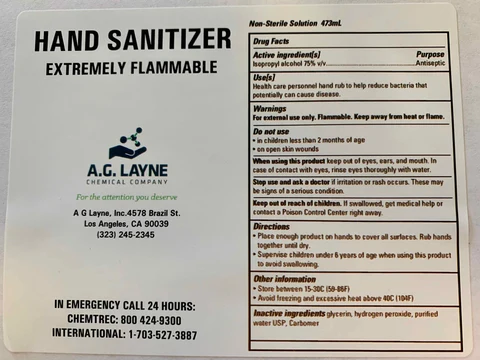 Hand Sanitizer packaging