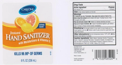 CARE ONEINSTANT SANITIZER packaging