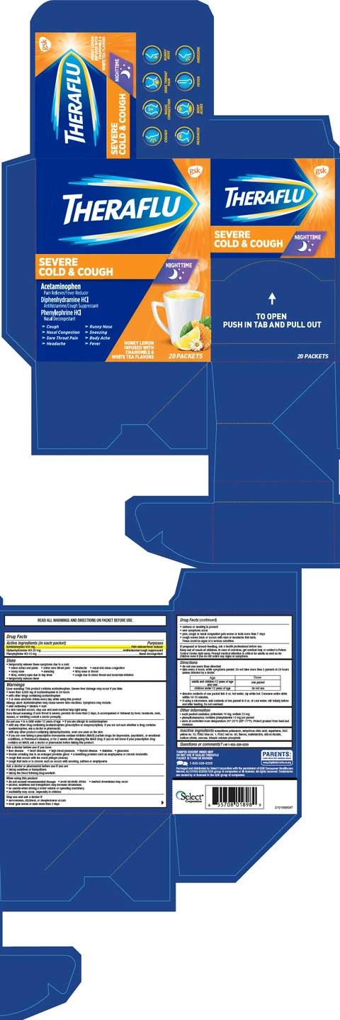 Theraflu Nighttime Severe Cold and Cough packaging