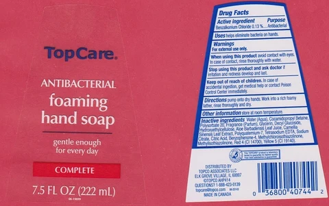 TopCareAntibacterial Foaming Hand Complete packaging