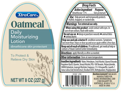 XtraCare Oatmeal Daily Moisturizing8 oz packaging