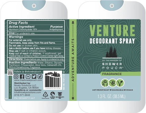 Venture Antiperspirant Deodorant (Fragrance) 포장