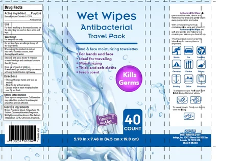 Antibacterial Wet Wipes 포장
