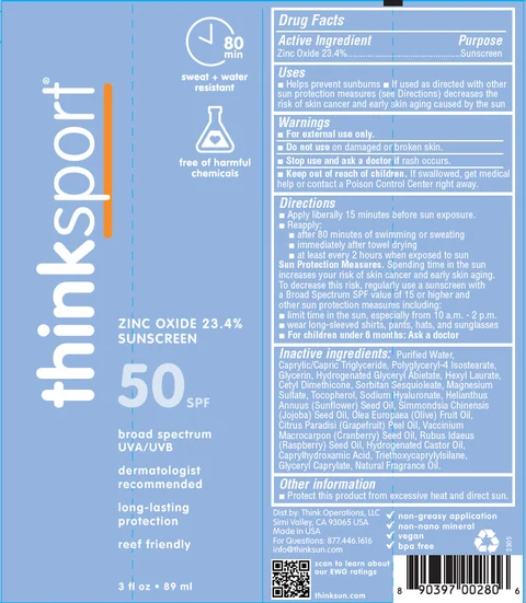 ThinksportSPF 50 packaging