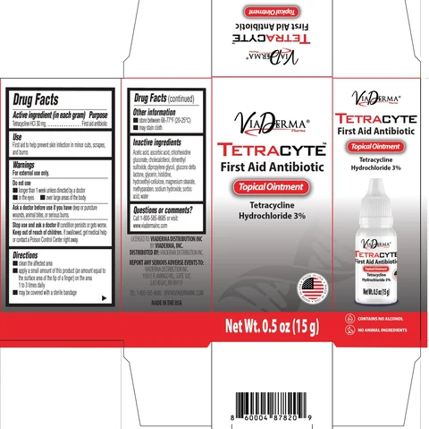 Tetracyte First Aid and Antibiotic Topical packaging