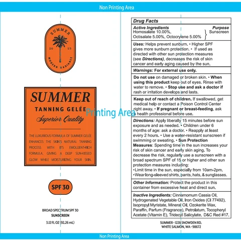 SUMMER GELEE SPF-30 포장