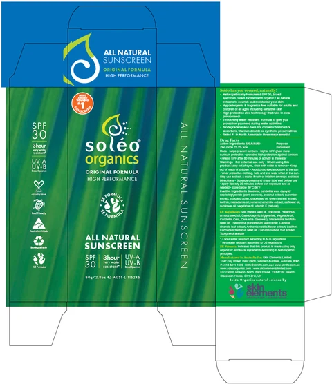 Soleo Organics Sunscreen packaging