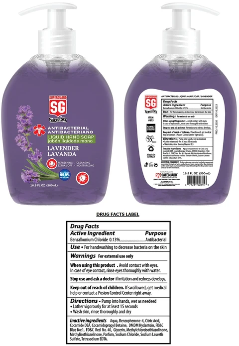 SUPERGUARD Antibacterial Liquid HandSoap Lavender 포장