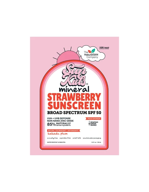 Sun Kids mineral STRAWBERRY SUNSCREEN BROAD SPECTRUM SPF 50 포장