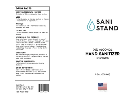 Sani Stand 70% Gel Unscented 포장