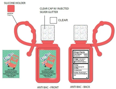 LONDON Hand Sanitizer Vanilla Scent packaging
