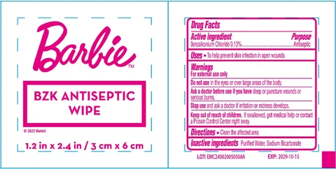 Barbie BZK ANTISEPTIC WIPE 포장
