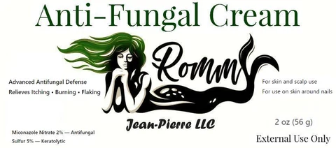RoMMY Jean-Pierre LLC Anti-fungal Cream packaging
