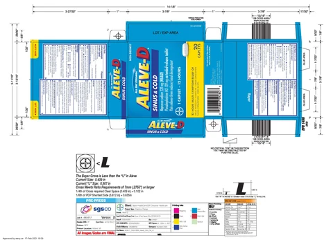 Aleve-D Sinus and Cold 포장