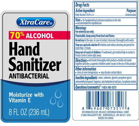 Hand sanitizer 8oz with vitamin E packaging