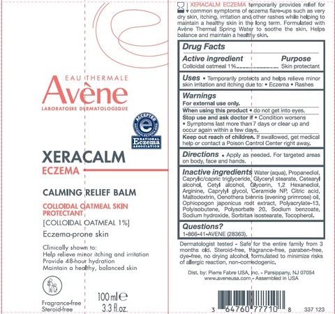 Avene XERACALM Eczema Calming Relief Balm 포장