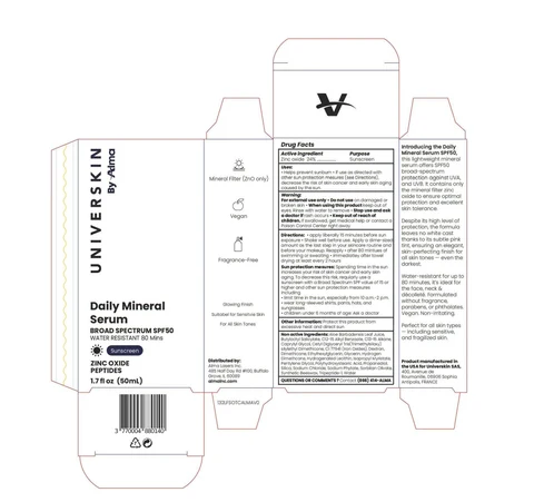 Universkin by Alma Daily Mineral Serum Broad Spectrum SPF50 포장