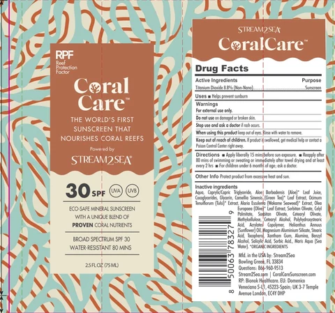Coral Care SPF 30 Sunscreen 포장