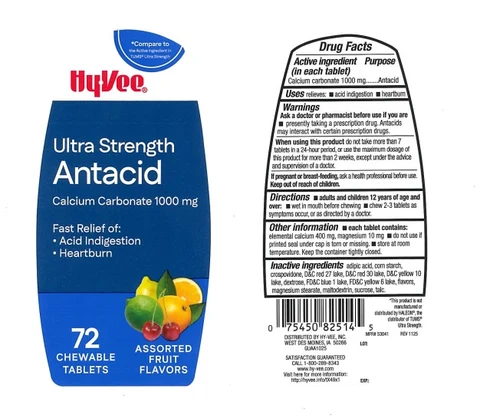 Ultra Strength Assorted Fruit Antacid 포장