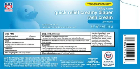 Quick Relief Creamy Diaper Rash 포장