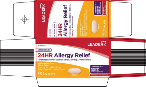 Leader 24HR Allergy Relief packaging