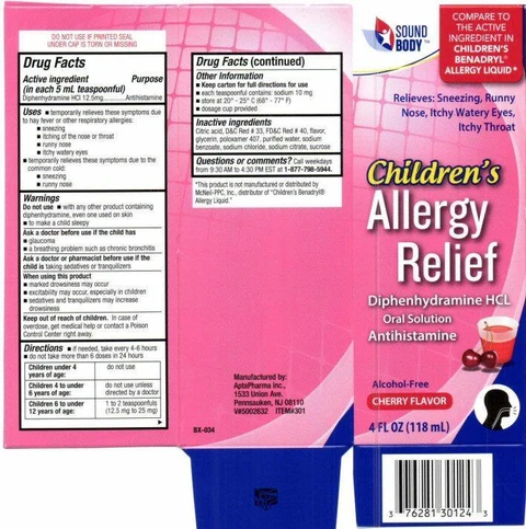 Childrens Allergy Relief packaging