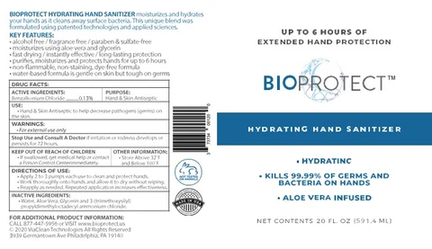 BIOPROTECT Hand Sanitizer 포장