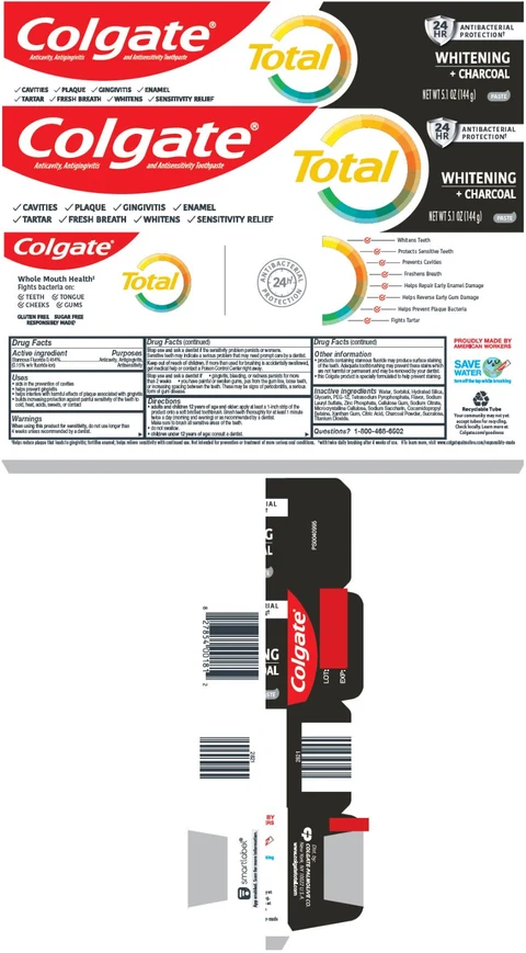 Colgate Total Whitening Charcoal 포장