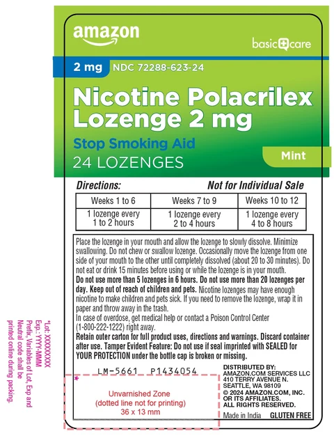 AMAZON BASIC CARE NICOTINE POLACRILEX 포장