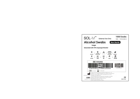 Sol-M Alcohol Swabs Large Non-Sterile 포장