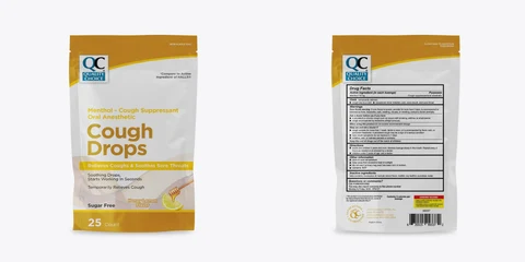 Quality Choice Honey Lemon Sugar Free Cough Drops 포장