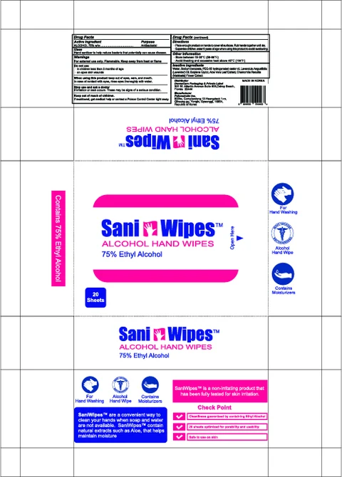 SANI WIPES 포장