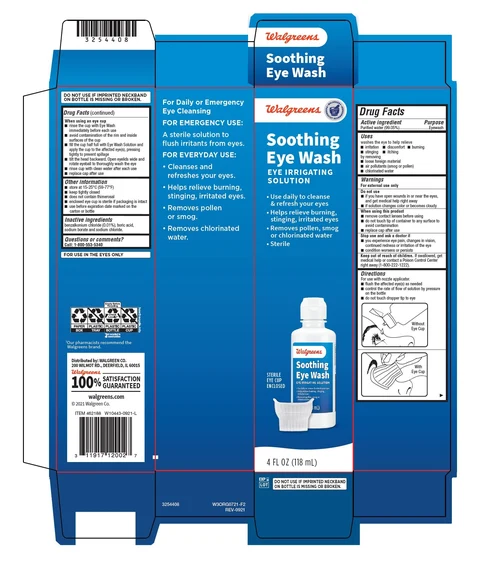 Walgreens Sterile Soothing Eye Wash packaging