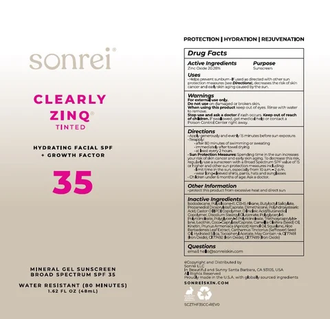 Clearly Zinq Tinted Hydrating Facial SPF Growth Factor 35 포장