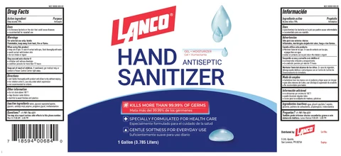 Lanco Antiseptic Hand Sanitizer packaging
