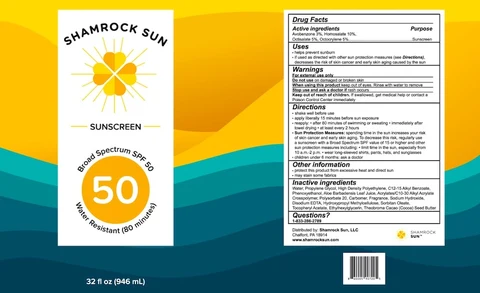 Shamrock Sun SPF50Sunscreen 포장