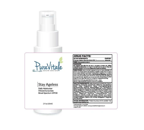 Stay Ageless Daily Moisturizer Mineral Sunscreen Broad Spectrum SPF30 cream packaging