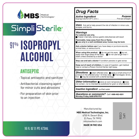 91% Isopropyl Alcohol 포장