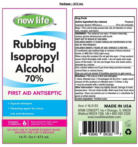 new life Rubbing Isopropyl Alcohol 70% First Aid and Antiseptic 포장
