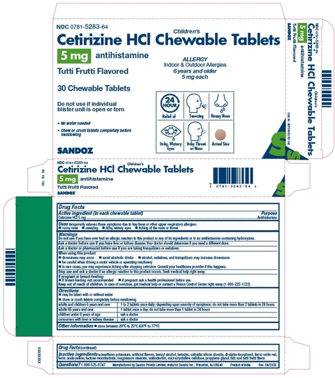 Cetirizine Hydrochloride 포장