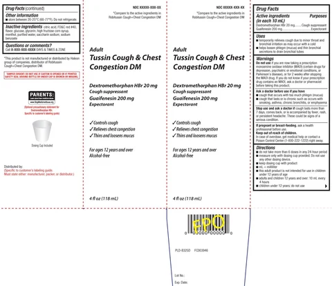 Tussin DM Cough and Chest Congestion 포장